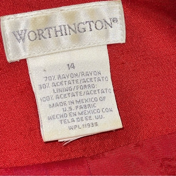 Worthington Red Blazer 14 - Picture 16 of 17
